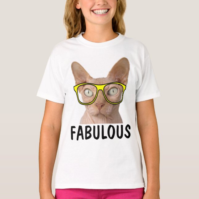 FABULOUS Funny Kids SPHYNX T-shirts Cat (Devant)