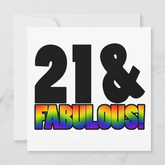 Fabulous Gay 21. Geburtstag Einladung (Vorderseite)