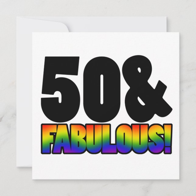 Fabulous Gay 50. Geburtstag Karte (Vorderseite)
