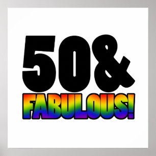 Fabulous Gay 50. Geburtstag Poster