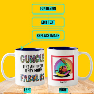 Fabulous Gay Uncle Guncle Pride Zweifarbige Tasse