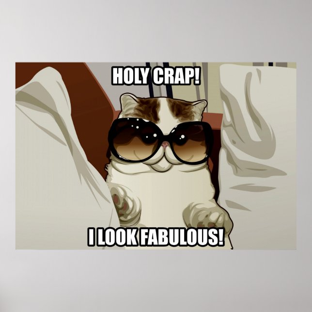 Fabulous Glasses Cat Poster (pt. 2) (Vorne)