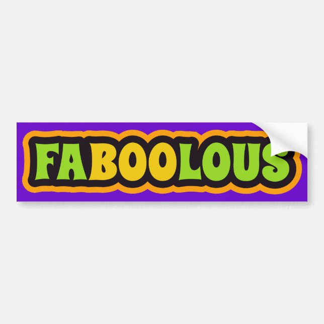 Fabulous Halloween Gruß Autoaufkleber (Vorne)