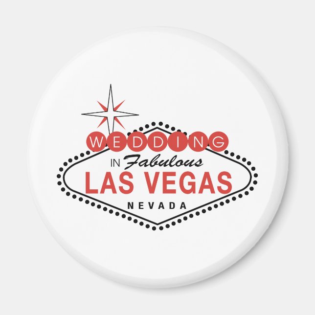 Fabulous Las Vegas Wedding Template anpassbar Magnet (Vorne)