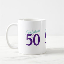 Fabulous Lila Aquamarin Simple Modern 50. Geburtst