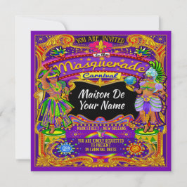 FABULOUS Masquerade Mardi Gras Einladung zum Karne