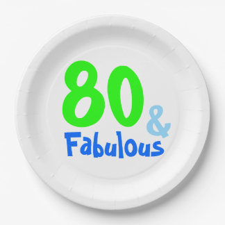 Fabulous Neon Birthday Pappteller