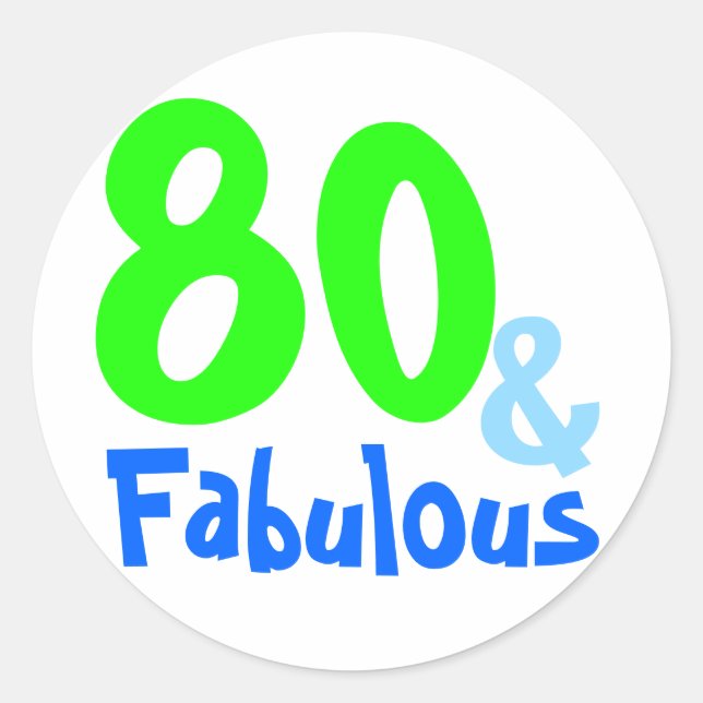 Fabulous Neon Birthday Runder Aufkleber (Vorderseite)