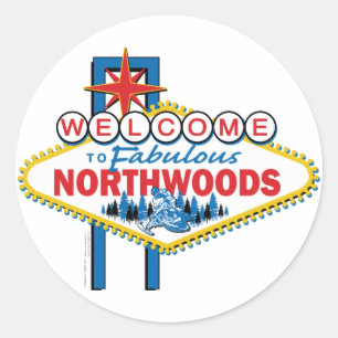 Fabulous-North-Woods Runder Aufkleber