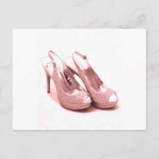 Fabulous Pink Glitzer Stilettos Postkarte