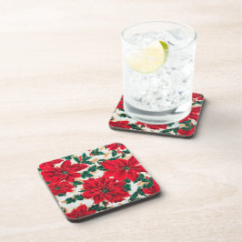 Fabulous Red Poinsettias Getränke Coaster Getränkeuntersetzer