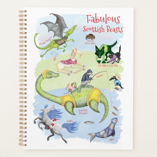 Fabulous Scottish Beasts planner (Devant)
