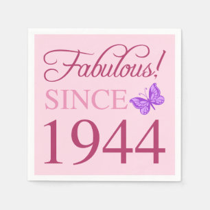 Fabulous seit 1944 80. Geburtstag Serviette