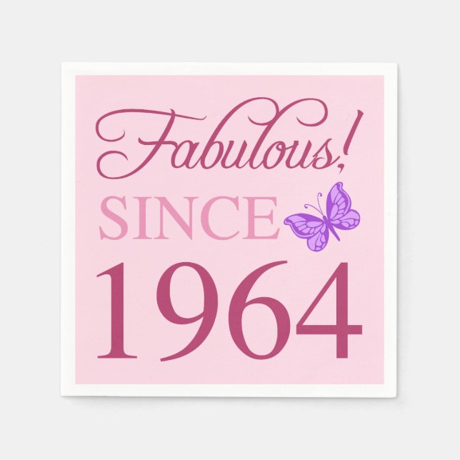 Fabulous seit 1964 60. Geburtstag Serviette (Vorderseite)