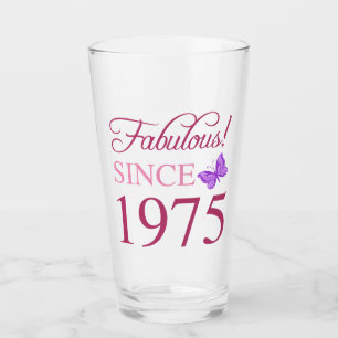 Fabulous seit 1975 50. Geburtstag Glas