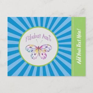Fabulous Tante Butterfly Geschenkideen Postkarte