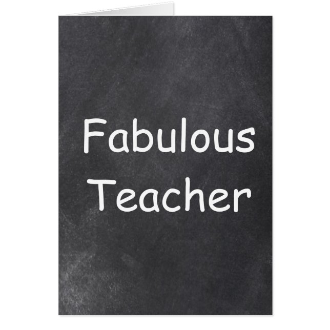 Fabulous Teacher Chalkboard Design (Devant)
