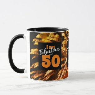 Fabulous und 50 "I am" Groovy Fireworks Orange Tasse