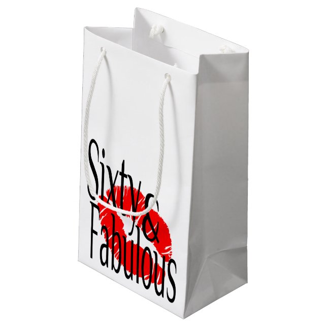 Fabulous und Sixty Kleine Geschenktüte (Rückseite Schrägansicht)