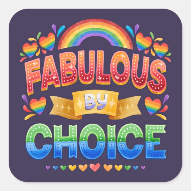 Fabulous von Choice LGBT Aufkleber (Vorderseite)
