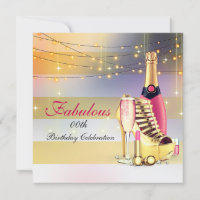 Fabulous Women Birthday Party Champagne Stiletto