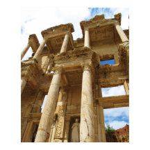 Facade of the Library of Celsus in Ephesus POSTER
