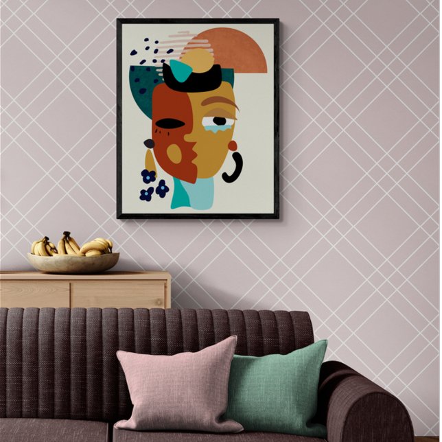 Face 2 Face Boho Abstrakt Poster (Von Creator hochgeladen)