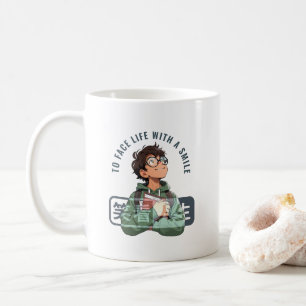 Face à la vie avec un sourire   11# Mug classique