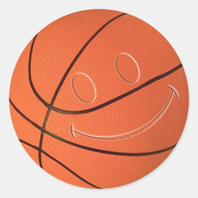 FACE BASKETBALL RUNDER AUFKLEBER (Vorderseite)