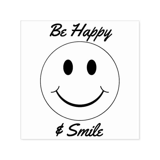 Face Be Happy und Lächeln Permastempel (Design)