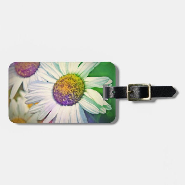Face Daisy Luggage Tag Gepäckanhänger (Vorderseite horizontal)