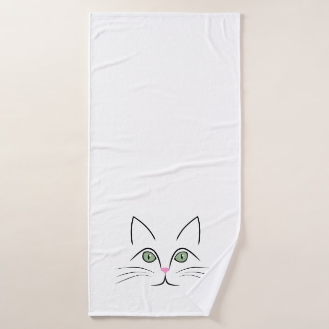 Face de chat (Serviette de bain)