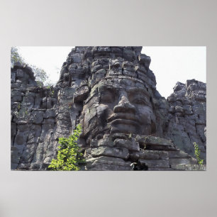 Face detail of the West Gate-Tower Gopuram), Poster