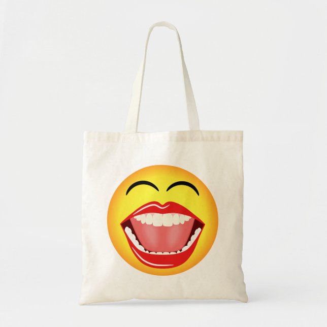 Face Fun Spaß Funny Budget Tragetaschen (Vorne)