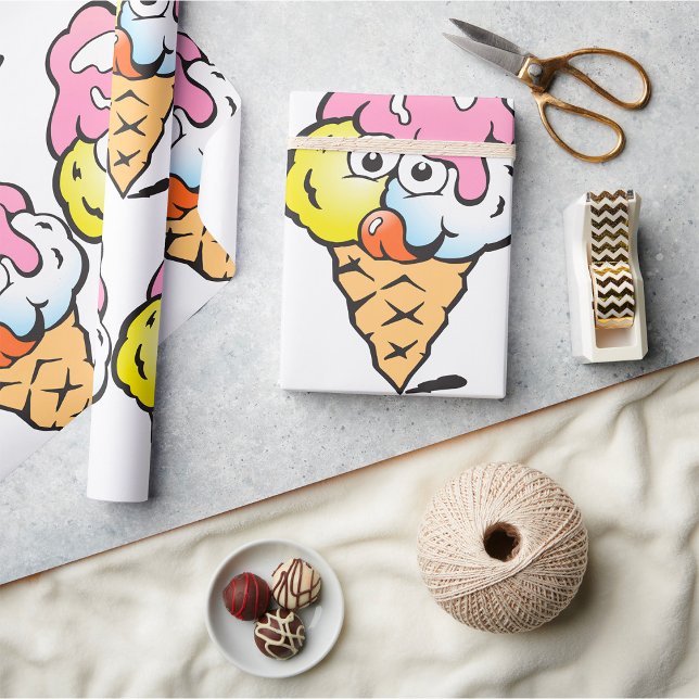 Face Ice Cream Geschenkpapier (Von Creator hochgeladen)