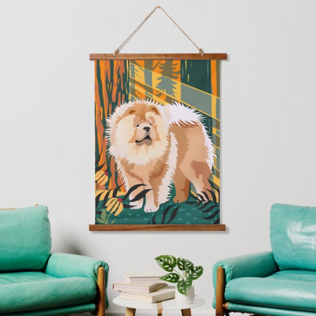 FACE LE SOLEIL Chow bois tapisserie (Salon)