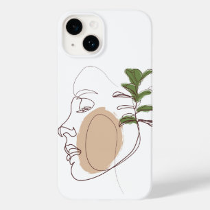 Face Line Art Abstrakte ästhetische Kunstwerke Case-Mate iPhone 14 Hülle