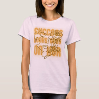 Face Line Art Frauen Empowerment Zitate gelb T-Shirt