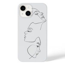 Face Line Art Minimalistische ästhetische Kunstwer