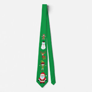 Face Mask Christmas Covid Santa Reindeer Neck Tie Krawatte