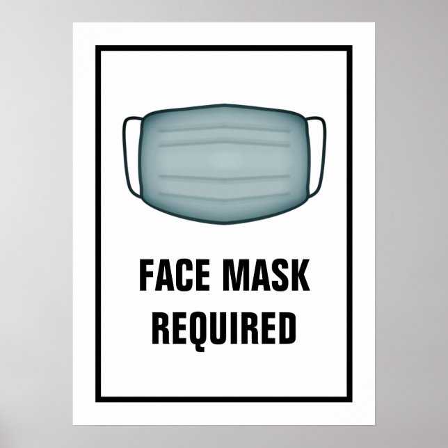 Face Mask Required Poster (Vorne)