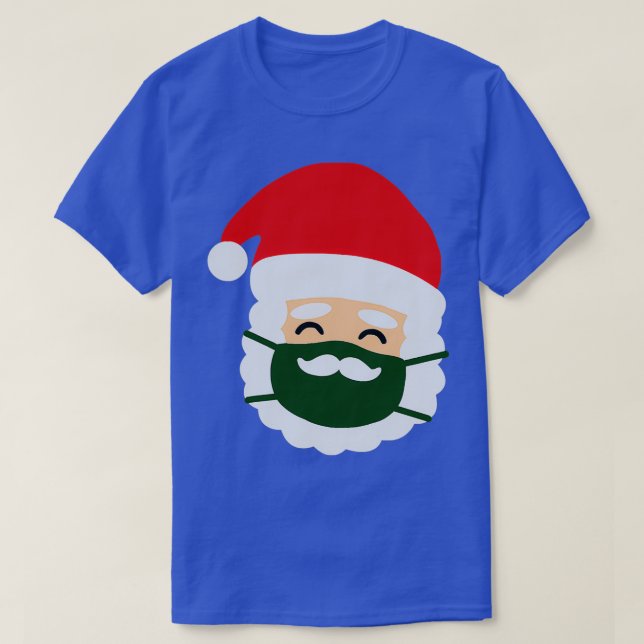 Face Mask Santa Christmas Mustache T-Shirt (Design vorne)