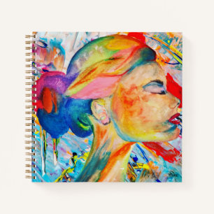Face of Many Colors Spiral Notebook (8.5 x 8.5) Notizbuch