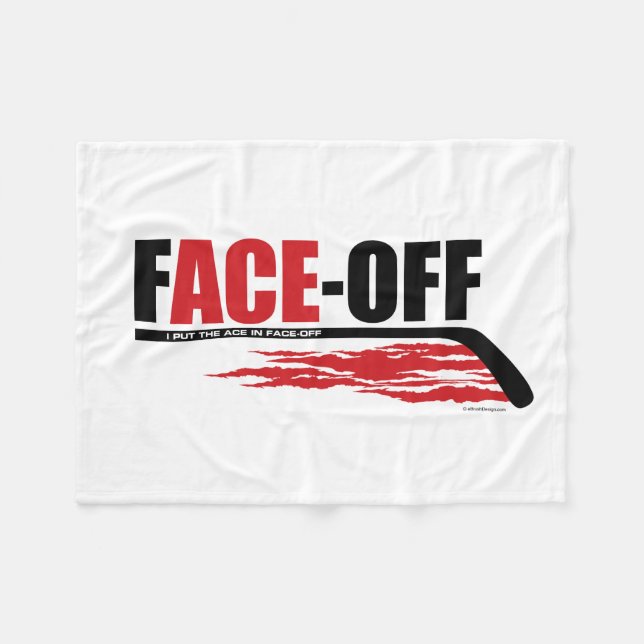 Face-Off Ace (Hockey) Fleecedecke (Vorderseite (Horizontal))