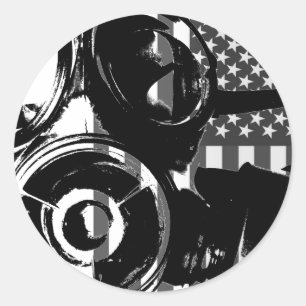 FACE PALM Rétro Masque à gaz Design 2 Sticker