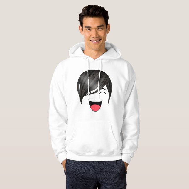 FACE PATTERDESIGN HOODIE (Vorne ganz)