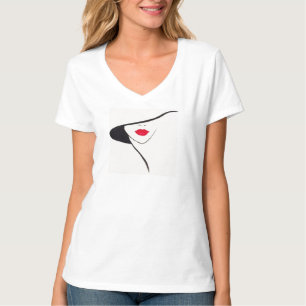 Face Sketch mit Hat T-Shirt - Künstlerische Vibes