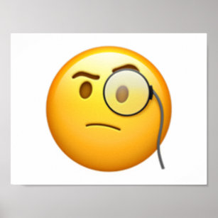 Face With Monocle - Emoji Poster