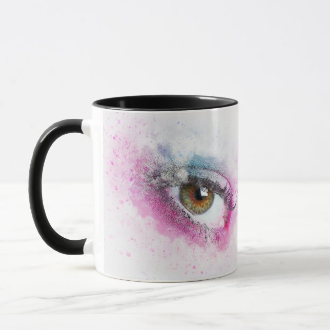 Face Woman Girl Eye Hexe Make-up Maske Tasse (Links)