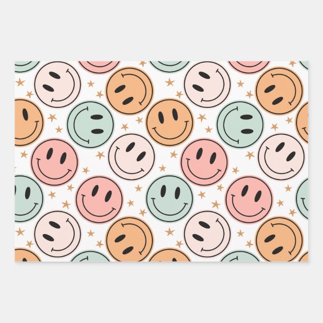 Face Wrapping Paper Geschenkpapier Set (Vorderseite 3)